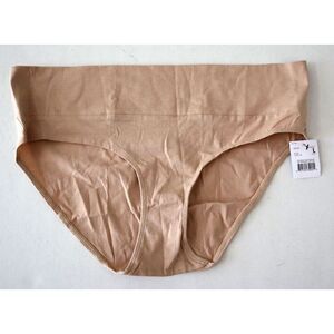A Pea In The Pod M19331 Women's Sz Large Beige Maternity Fold Over Panties